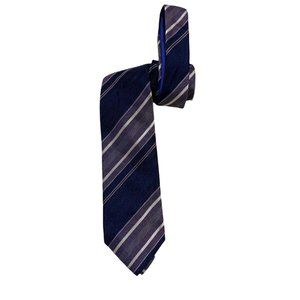 JOHN G.HARDY Purple Striped Silk Tie ITALY 61''/ 3'' EC